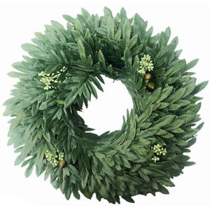 35 CM Kunstmatige Groene Bladeren Krans Deur Opknoping Muur Raam Wedding Party Kerst Decor Kunstmatige Bloem Decoraties