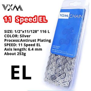 VXM Roestwerende Plating 1 6 7 8 9 10 11 Speed Fiets hollow ketting Zilveren bike chain bike basic EL kettingen 114L 116L fietsketting