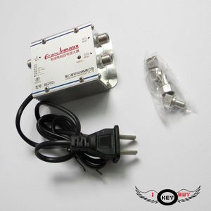 220V Thuis Catv Versterker Analoge Digitale 1 In 2 Out Distributeur Grond Wave Tv Video Amp Antenne signaal Versterkers