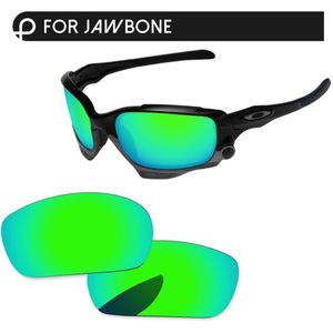 Papaviva Emerald Green Spiegel Gepolariseerde Vervanging Lenzen Voor Jawbone Zonnebril Frame 100% UVA en UVB Bescherming