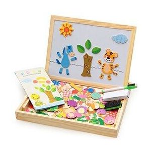 100 + Stuks Houten Magnetische Puzzel Figuur/Dieren/Voertuig/Circus Tekentafel 5 Stijlen Doos Educatief Speelgoed