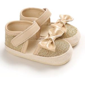 Pasgeboren Meisjes Leuke Strik Crib Schoenen Pu Pasgeboren Zachte Zool Anti-Slip Kindje Sandalen Peuter Schoenen Baby Schoenen