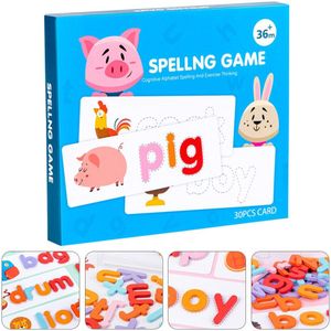 1Set Woorden Cognitie Speelbal Multi-Functie Neer Letters Spelling Speelgoed