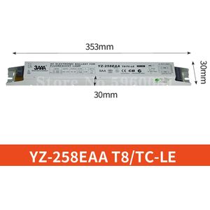 3AAA YZ-158EAA YZ-258EAA T8/TC-L 220V 2*58W 2*55W T8 Elektronische Ballast Voor t8 Fluorescentielamp Reclame Lichtbak Gelijkrichter