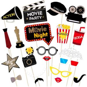 21 Pcs Hollywood Stijl Party Masker Foto Props Bachelorette Party Wedding Decor Snor Verjaardag Feestartikelen
