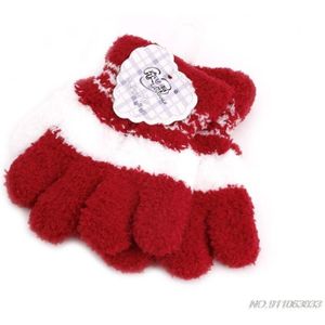 Leuke Baby Baby Kid Volledige Vinger Warme Winter Handschoenen Peuter Knit Rainbow Wanten N16 20
