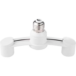 E27 Gloeilamp Socket Adapter E27 Splitter 2 Heads Lamp Base Converter Vuurvast Materiaal Gloeilamp Base Houder Socket