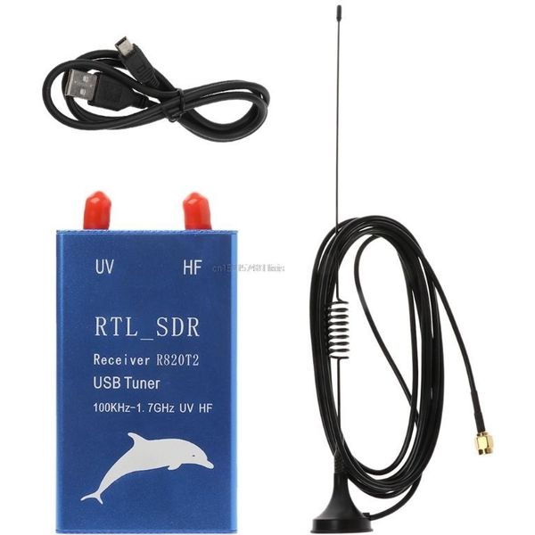 RTL SDR USB Tuner Receiver, UV Tuner Receiver USB Tuner Receiver  100KHz‑1.7GHz Full Band UV Electronic Component XR‑105