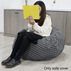 Home Decor Rits Knuffel Canvas Ronde Wasbare Gaming Geen Vulling Bean Bag Sofa Cover Accessoires Organizer Opslag 80Cm diy