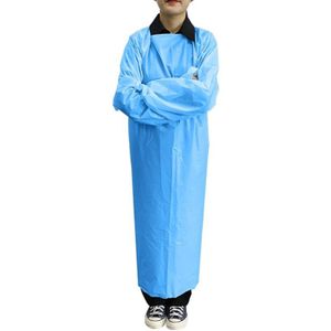 10 Pack Niet-geweven Blauwe Wegwerp Isolatie Toga Met Elastische Manchetten Beschermende Isolatie Gown Kleding Fluidresistant Ongevoelig
