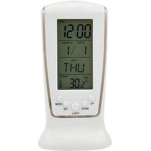 Digitale Kalender Temperatuur Led Digitale Wekker Met Blauwe Achtergrondverlichting Elektronische Kalender Thermometer Led Klok Met Tijd