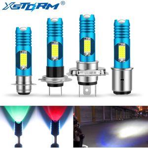 H7 P15D H6 BA20D Led H4 Motorfiets Koplamp Lampen Cob Rgb Veranderlijk Lamp Moto Verlichting Motor Accessoires 12V 24V 6000K Wit