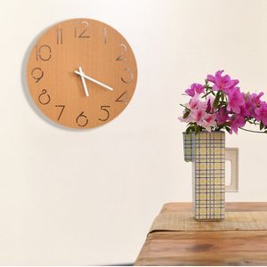 Vintage Stijl Non-Tikkende Stille Antieke Houten Klok Grote Horloge Voor Thuis Keuken Kantoor Cafe Decoratie Voor muur