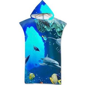 Zomer Zwembad Strand Handdoek Microfiber Veranderende Robe Mantel Oceaan Serie Badjas Hooded Surf Poncho Handdoek Wetsuit