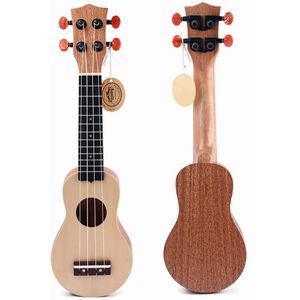 17 inch Spruce Okoume Mahogany Neck Mini Pocket Guitar Ukulele Music Instrument Toy with Pouch