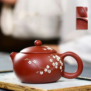 Chinese Yixing Theepot Pure Handgemaakte Pruimenbloesem Xi Shi Pot Paarse Klei Thee Set Waterkoker 188 Bal Gat Filter 240ml