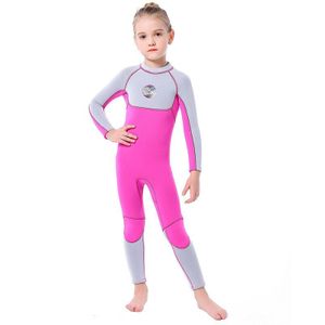 Kids Duikpak 3 Mm Neopreen Wetsuit Kinderen Houden Warm Een Stuk Lange Mouwen Uv Bescherming Meisjes Badmode