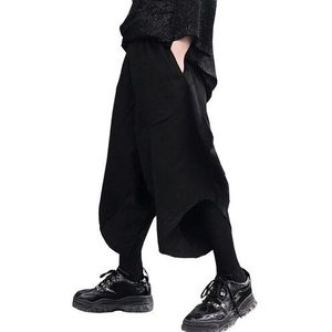 Mannen Losse Ongedwongen Wijde Pijpen Broek Mannenmode Harembroek Broek Rok Broek Streetwear Hip Hop Punk Gothic Cross Pant