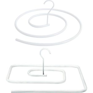 2 Pack Spiraal Hanger Voor Laken, Lakens, Dekbed, Matras Cover. Spiraal Rekken Voor Quilt (Vierkante + Vierkante), Wit