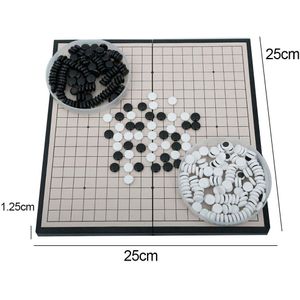 Kid Adult Draagbare Vouwen Magnetische Go Game Board Set Met Enkele Bolle Magnetische Plastic Stenen Set Amusement Intelligentie Speelgoed