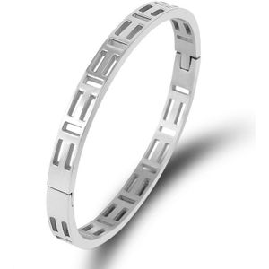 Trendy Hollow Vierkante Armband Rvs Armbanden Voor Vrouwen Mannen Geometrische Bangle Sieraden Mode Manchet Armband