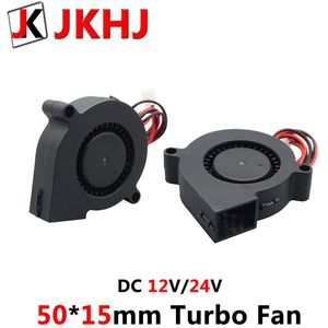 50X15 Mm Turbo Fan 3D Printer Deel Centrifugaal Ventilator Dc 12 V/24 V Blow Radial Cooling fan Draad Voor End