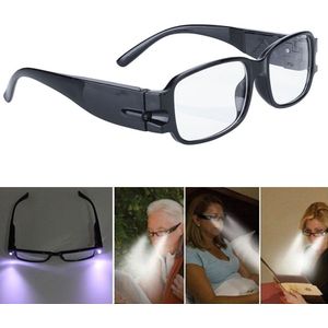 Omrande Reading Bril Brillen Slaapkamer Spectacal Met LED Licht Zwart i