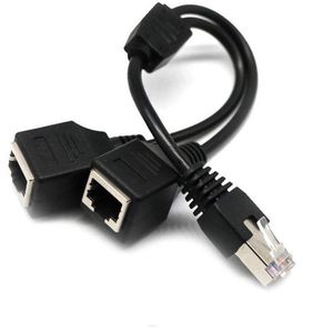 RJ45 Netwerk Splitter Adapter Kabel 1 Male naar 2 Vrouwelijke Socket Poort LAN Ethernet Splitter Y Adapter Kabel Cat5 Cat5e cat6 Cat7
