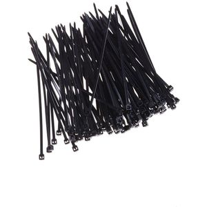 100 Stuks 3X100Mm Zelfblokkerende Plastic Nylon Draad Kabel Zip Zwart Kabelbinders Vast Loop kabel Diverse Specificaties