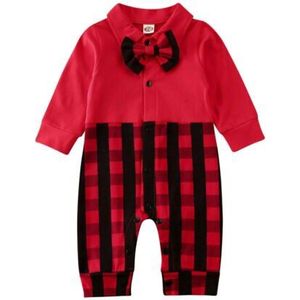 Xmas Rode Plaid Romper Zusters Brothers Bijpassende Kids Peuter Jongens Meisjes Kerst Plaid Zachte Katoen Pasgeboren Romper