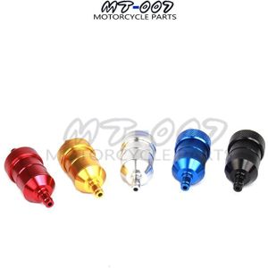 6Mm Universele Geanodiseerd Legering Olie Filters 1/4 &quot;Motorrijwiel Scooter Quad Pit Bike Cnc Brandstof