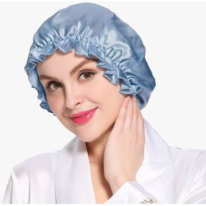 Lilysilk Zijde Nachtrust Cap Zijde Cap Voor Slapen Vrouwen Volants Solid 19 Momme Elegante Haarverzorging Accessoires