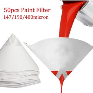 50Pcs Fijne Verf Papier Theepot 147/190/400 Micron Zeef Filter Nylon Mesh Net Trechter Conische Kegel Theepot
