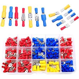 280Pcsbox Kabelschoenen Assortiment Kit Draad Platte Vrouwelijke En Mannelijke Geïsoleerde Elektrische Draad Kabel Connectors Crimp Terminals Set Kit