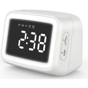 Multi Function Draadloze Bluetooth 5.0 Led Spiegel Display Wekker Fm Radio Tf Muziekspeler Thuis Tafeldecoratie
