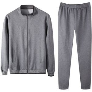 Winter sport pak mannen Casual Slim Fit Rits Effen Sweatshirt Trainingspak Sport Hoodies Suits & Sets # D