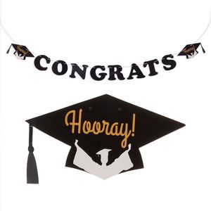 Graduation Party Banner Congrats Afdrukken Opknoping Banner Voor Afgestudeerde Student Graduation Party Decoraties