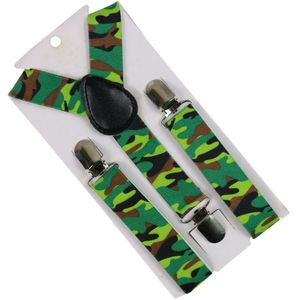 HUOBAO 2.5 cm Breed Camouflage Print Bretels Baby Jongens Bretels Clip-on Y-Back Braces Elastische Kids bretels