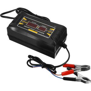 12V 6A Motorfiets Smart Fast Battery Charger Met Lcd-scherm Eu Plug
