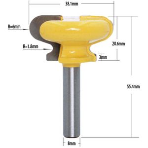 CHWJW 1pc 8mm 1/2 &quot;Shank Klassieke Dubbele Vinger Hout Router Bit C3 Carbide Hout Lade Frezen houtbewerking Gereedschap