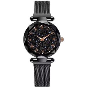 Luxe Vrouwen Horloge Magneet Roestvrij Stalen Band Sterrenhemel Vrouwelijke Quartz Horloge Meisje Student Waterdicht Dameshorloge