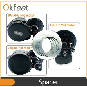 Okfeet Spacer 4 Stuks 9.6 Mm Ebike Conversie Onderdelen Voor Bafang BBS01 Bbshd Tsdz 2 Lingbei Mid Motor Trapas fitting