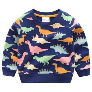 Kinderkleding cartoon trui sport jas kinderen trui casual dinosaurus shirt