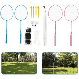 Kinderen Badminton Set Badminton Rackets Vier Packs Badminton Rack Met Netto Draagbare Outdoor Oefening Fitness Kids Badminton Set