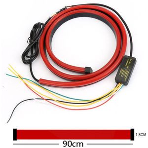 90Cm/100Cm Multi-mode Links/Rechts Knipperlichten Dubbele Flash Remlicht Auto Led Strip licht Voor Voertuig Dc 12V Verkeersveiligheid