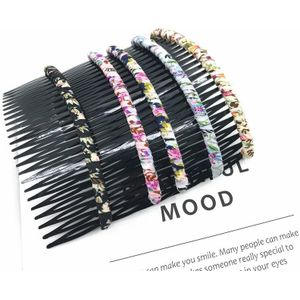 5 Stk/set Haar Side Kammen Doek Art Insert Kam Voor Vrouwen Meisjes Dames Haar Styling Tools Pluizig Haar Kam Haar ornamenten