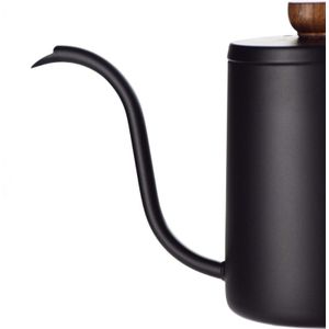 Zwanenhals Pour Over Koffie Drip Waterkoker 600ML/21oz - Lange Smalle Precisie Tuit 304 Roestvrij Staal Zilver