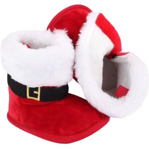 Baby Kerst Laarzen, Mooie Sneeuwvlok Santa Winter Warm Slippers Anti-Slip Pasgeboren Booties Santa Voet Sokken