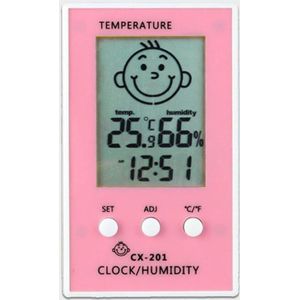 Vochtigheid Meter Hygrometer Lcd-scherm Home Digitale Klok Indoor Outdoor Thermometer Baby Glimlach Nauwkeurige