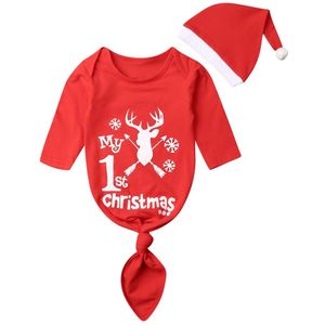 Baby Baby Kerst Inbakeren Wrap Inbakeren Slaapzak Deken Hoed Set